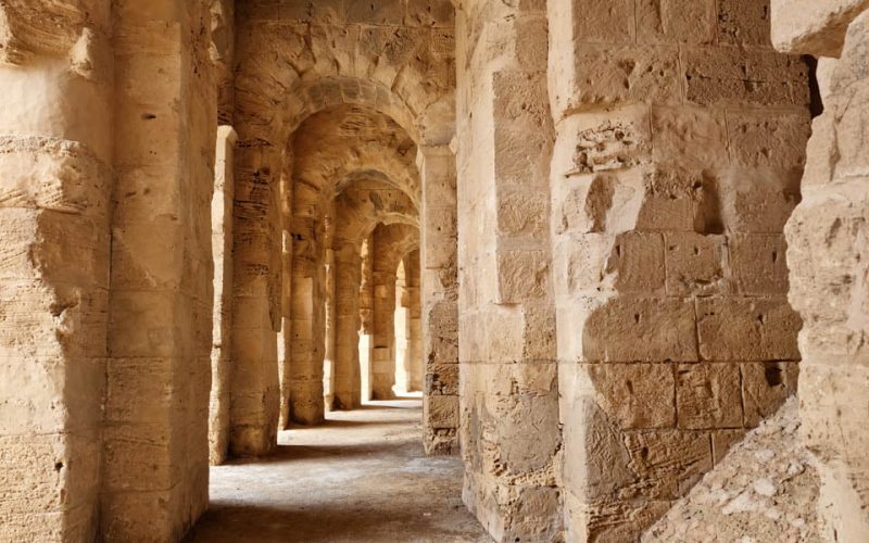 El Jem inner walls-Tunisia-arabtours-uk