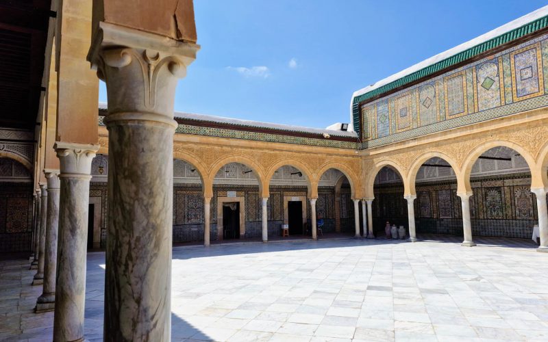 Kairouan mosque of the barber view from pillar-Tunisia-arabtours-uk