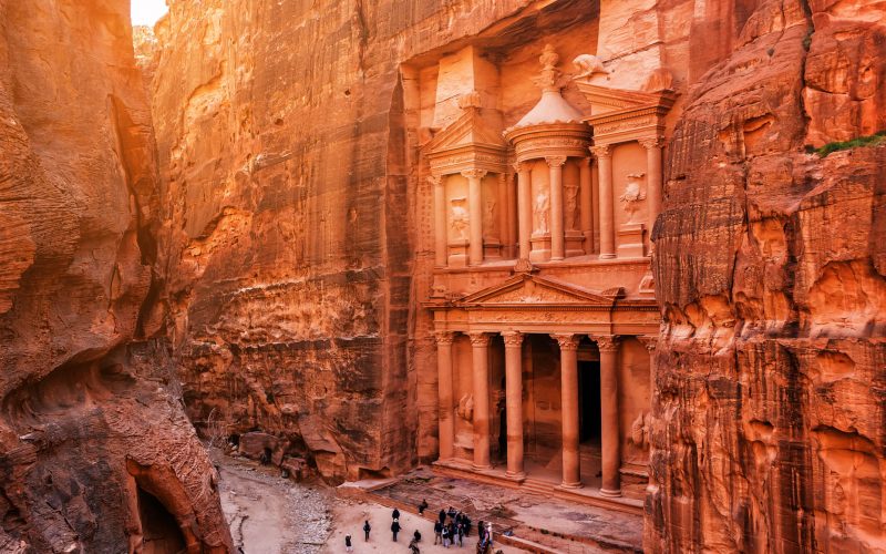 Al Khazneh (The Treasury) at old city Petra. Jordan